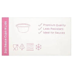 Smart Choice Plastic Tubs 2oz Sauce Cups and Lids 500 Sets - Honesty Sales