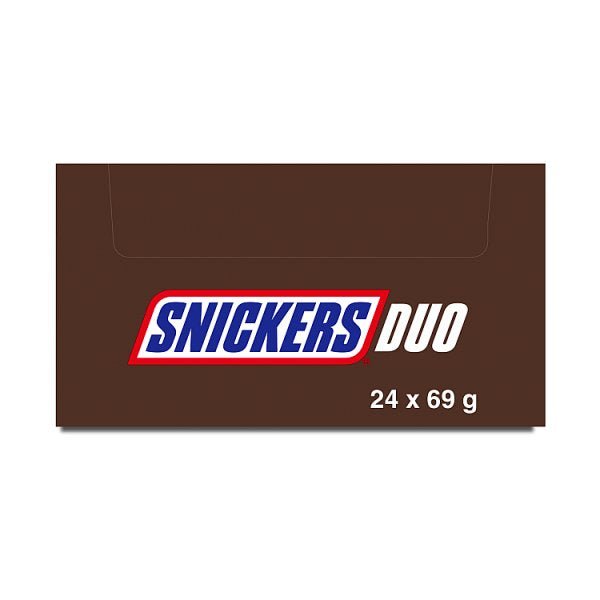 Snickers Duo Peanut & Caramel Chocolate Bar 69g (24 x 69g) - Honesty Sales