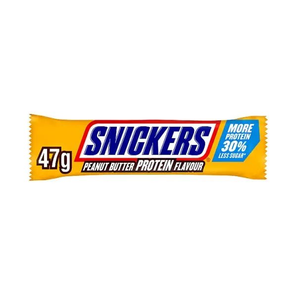 Snickers Protein Peanut Butter Chocolate Bar 47g (Case of 18) - Honesty Sales