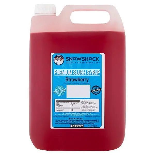 Snowshock Premium Slush Syrup Strawberry 5 Litres - Honesty Sales