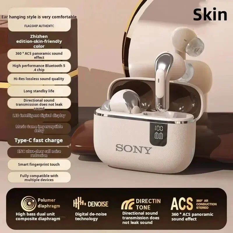 Sony NE Bluetooth Earphones TWS HIFI Wireless Earbuds with Mic, LED Display, Sports Headphones - Ideal for Gaming - Honesty Sales