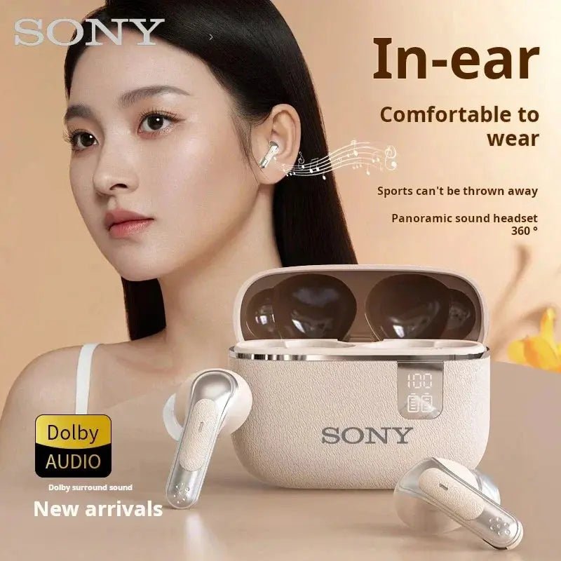 Sony NE Bluetooth Earphones TWS HIFI Wireless Earbuds with Mic, LED Display, Sports Headphones - Ideal for Gaming - Honesty Sales