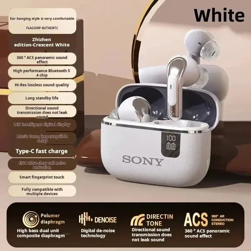 Sony NE Bluetooth Earphones TWS HIFI Wireless Earbuds with Mic, LED Display, Sports Headphones - Ideal for Gaming - Honesty Sales