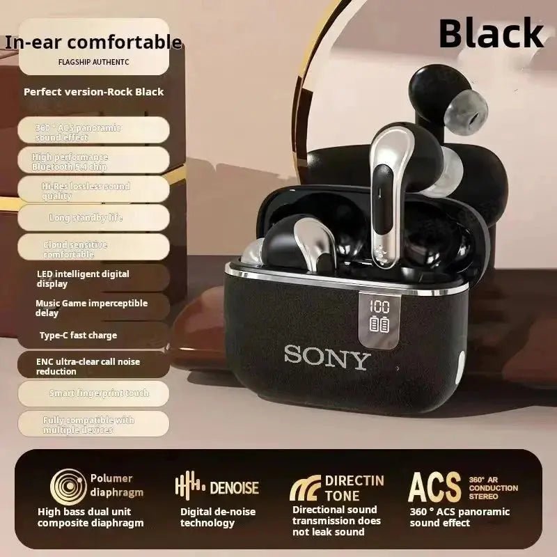 Sony NE Bluetooth Earphones TWS HIFI Wireless Earbuds with Mic, LED Display, Sports Headphones - Ideal for Gaming - Honesty Sales