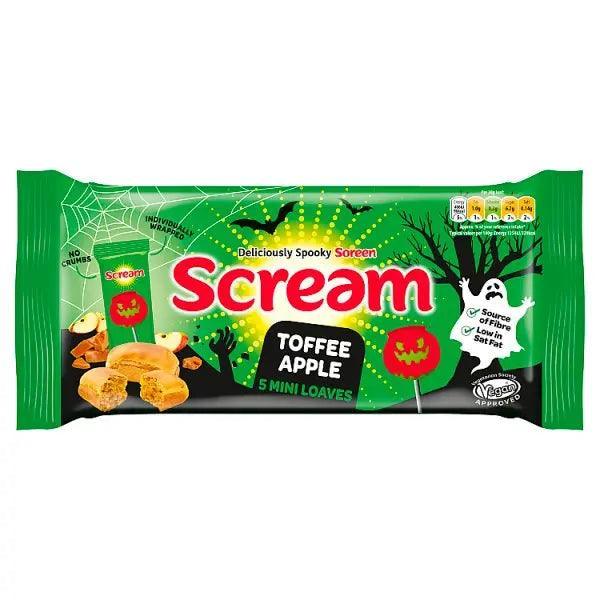 Soreen Scream Toffee Apple Mini Loaves, Halloween Snack Bars 5 x 30g (Case of 8) - Honesty Sales