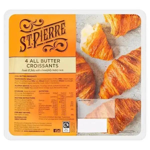 St Pierre 4 All Butter Croissants - Honesty Sales