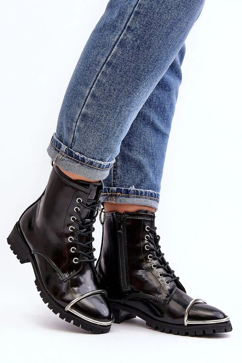 Step in style Classic black color rock boots - Honesty Sales
