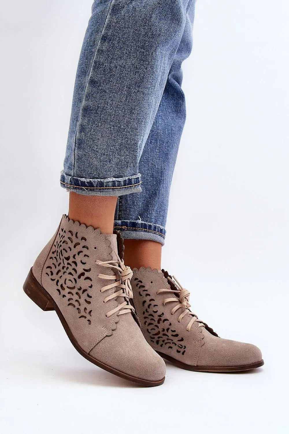 step in style natural high-quality leather women's boots - Honesty Sales