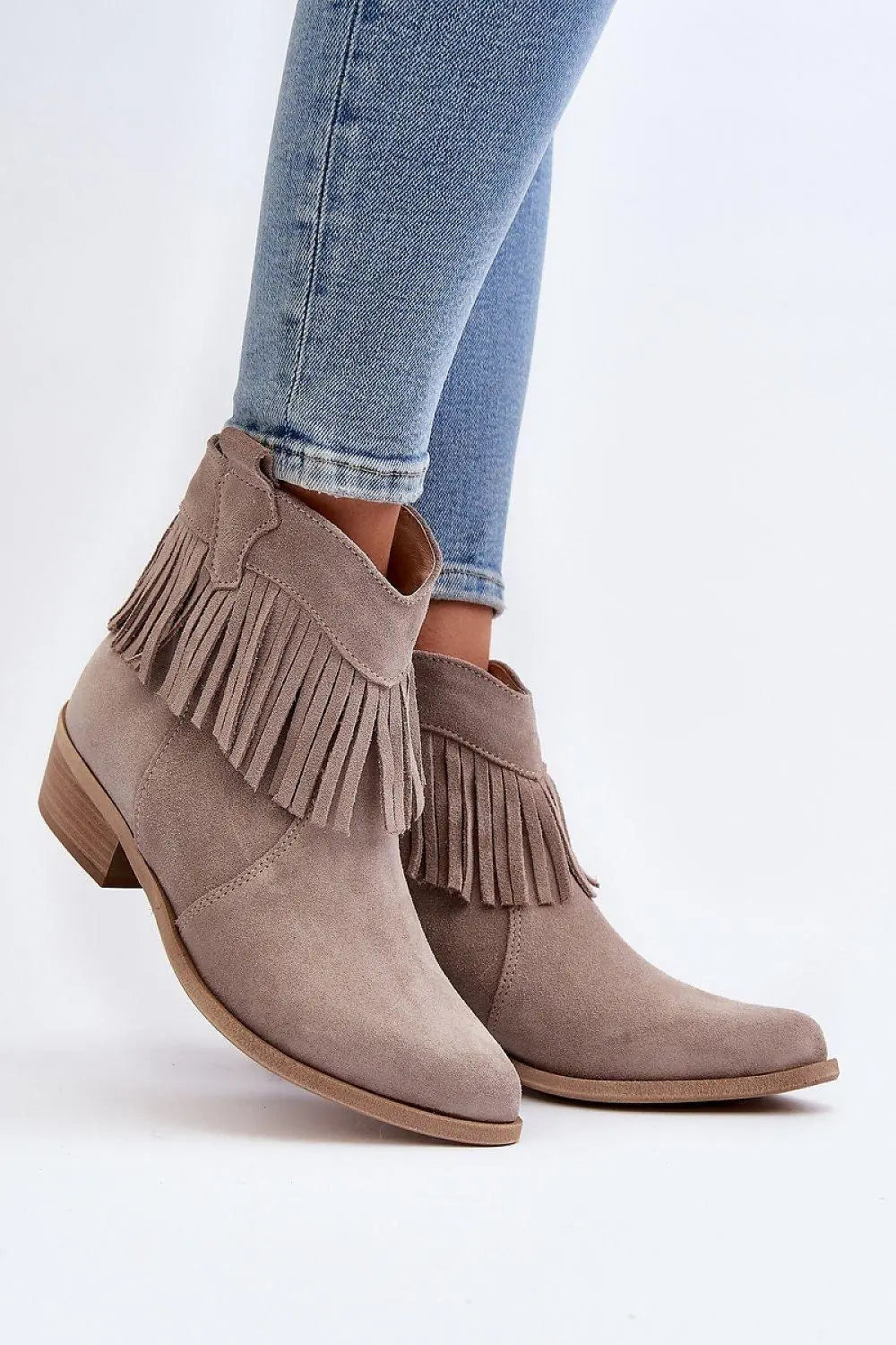 Step in style natural leather women's zipper boots - Honesty Sales