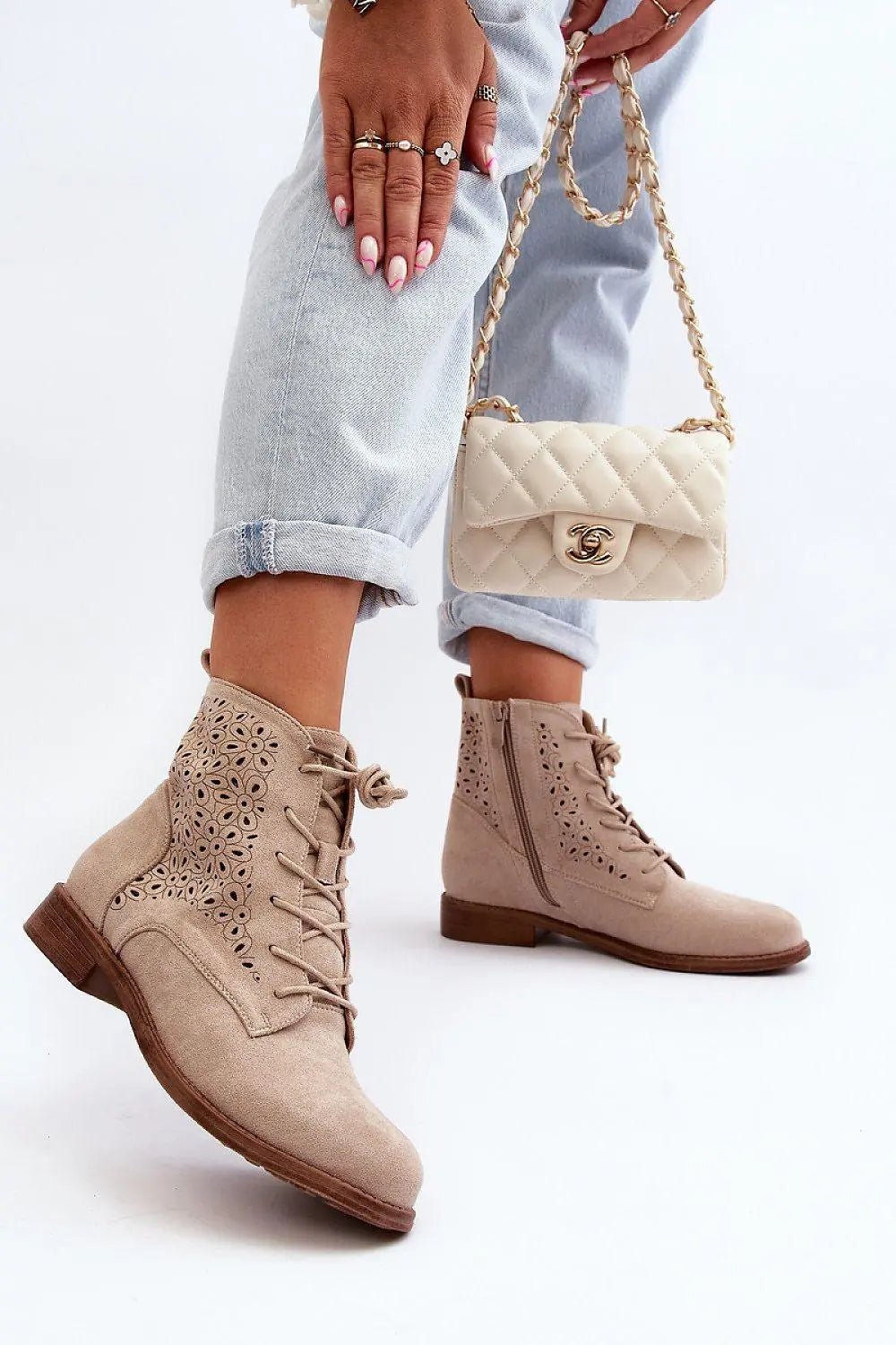 Step in style women's boots made of eco-suede - Honesty Sales
