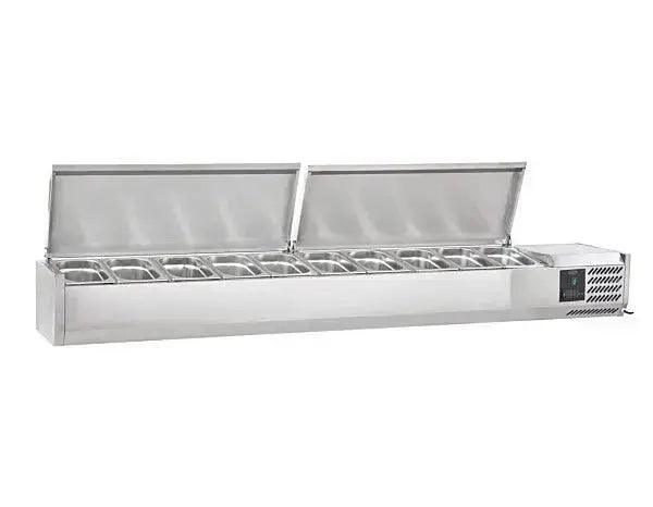 Sterling Pro Cobus SPT2000-330-SS Topping Well, Stainless Steel Lid, 10 x GN1/4 - Honesty Sales