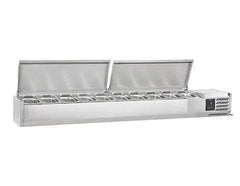 Sterling Pro Cobus SPT2000-330-SS Topping Well, Stainless Steel Lid, 10 x GN1/4 - Honesty Sales