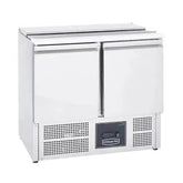 Sterling Pro Cobus SPU200SL 2 Door Saladette Hinged Lid & Chop Board, 240 Litres - Honesty Sales