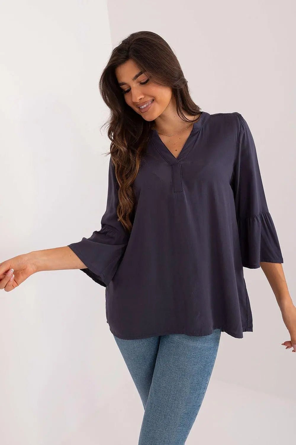 Sublevel high-quality viscose casual style blouse - Honesty Sales