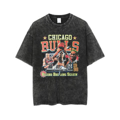 Summer New Chicago Bulls Printed T-Shirt Men's - Honesty Sales