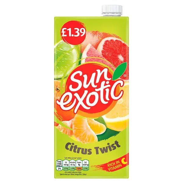 Sun Exotic Citrus Twist 1 litre (Case of 12) - Honesty Sales