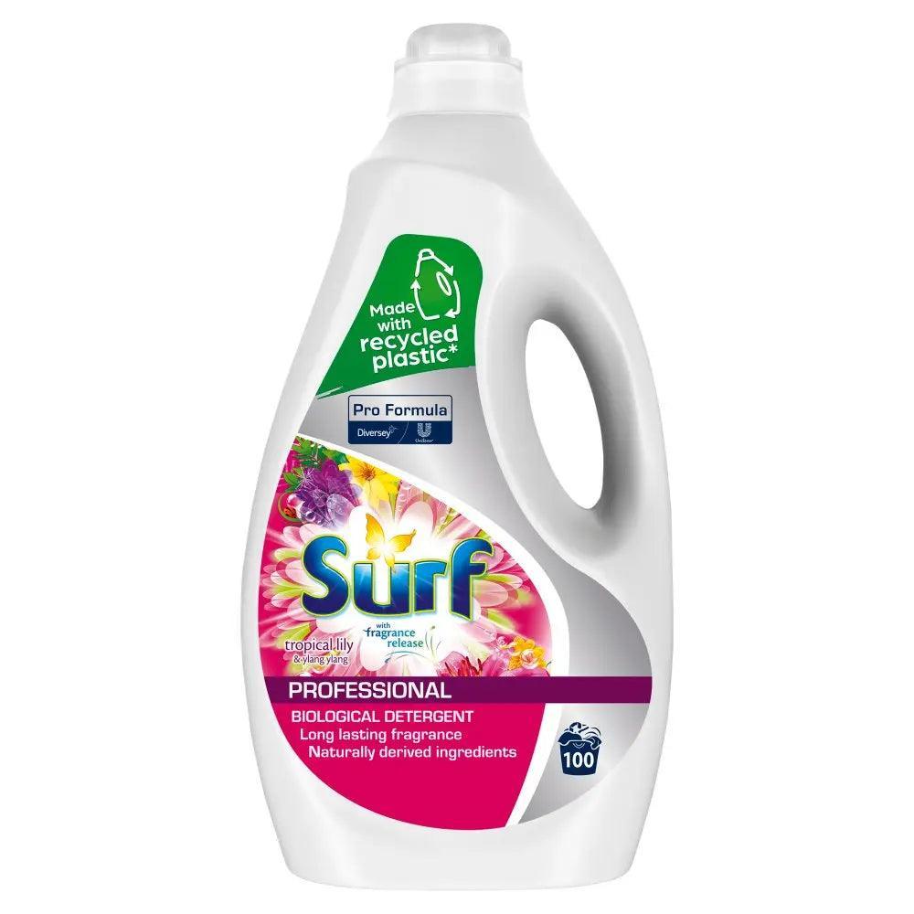 Surf Bio Liquid Detergent Tropical Lily & Ylang Ylang 71 Washes 5L - Honesty Sales