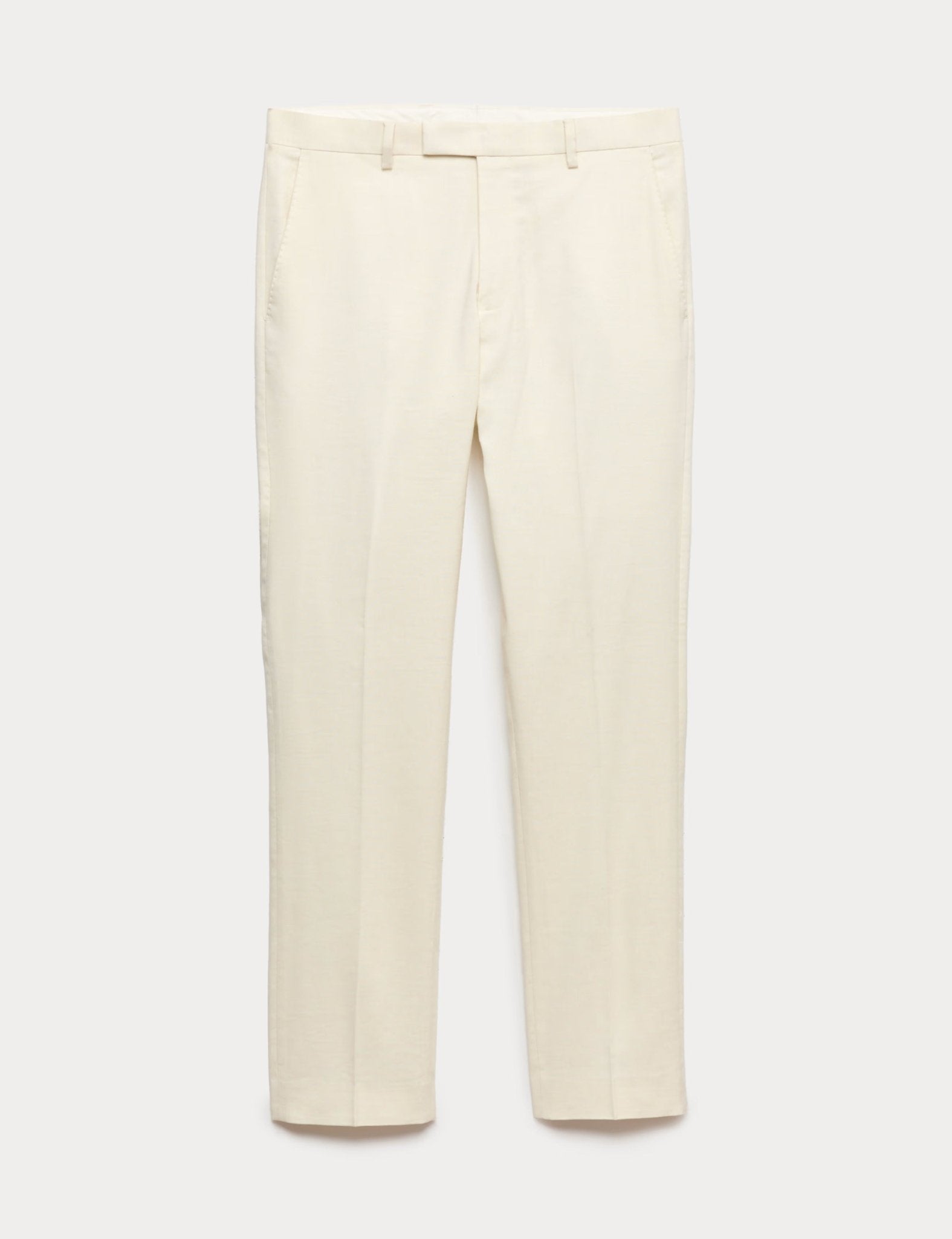 Tailored Fit Italian Performance Linen Blend Suit Trousers - Honesty Sales