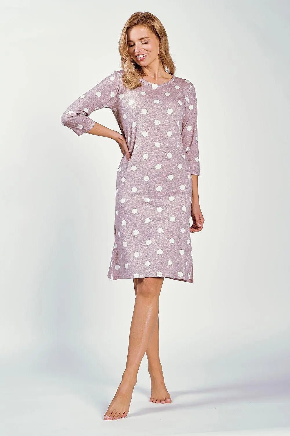 Taro round neckline and loose Nightgown - Honesty Sales