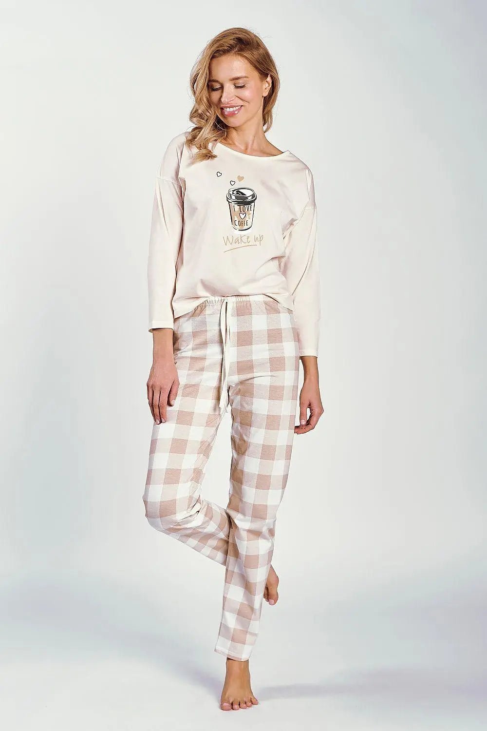 Taro sleeve blouse and long pants pyjama - Honesty Sales