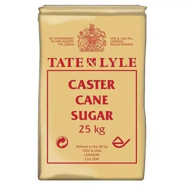 Tate & Lyle Caster Cane Sugar 25kg - Honesty Sales