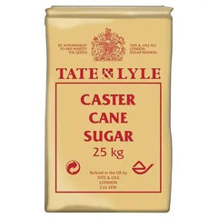 Tate & Lyle Caster Cane Sugar 25kg - Honesty Sales