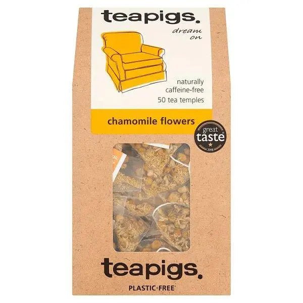 Teapigs Chamomile Flowers 50 Biodegradable Tea Temples 75g - Honesty Sales