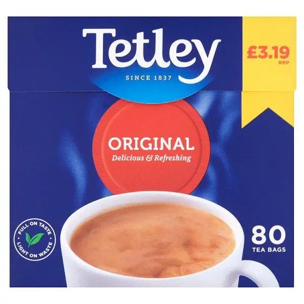 Tetley Original Tea Bags 250g (Case of 6) - Honesty Sales