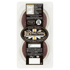 The Bury Black Pudding Company 4 Traditional Black Pudding Slices 230g - Honesty Sales