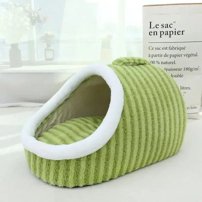 Thickened 3D Dog Cat Bed For Autumn Winter Warm Hole Drilling Dog Bed With Removable Sponge Striped Pet Bed Puppy Nest Sofa - Honesty Sales