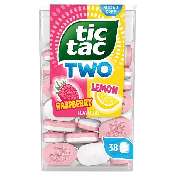 Tic Tac Two Lemon Raspberry Flavours 38.5g (16 x 50g) - Honesty Sales