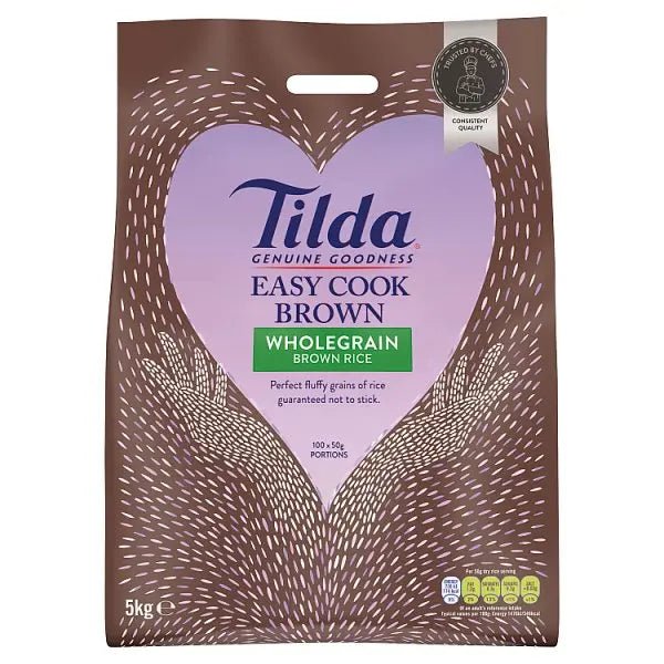 Tilda Easy Cook Wholegrain Brown Rice 5kg - Honesty Sales