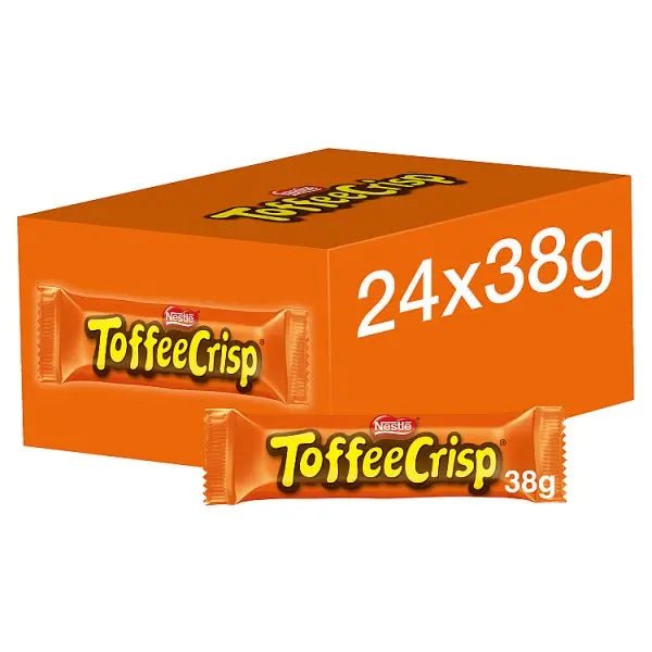Toffee Crisp Milk Chocolate Bar 38g (Case of 24) - Honesty Sales
