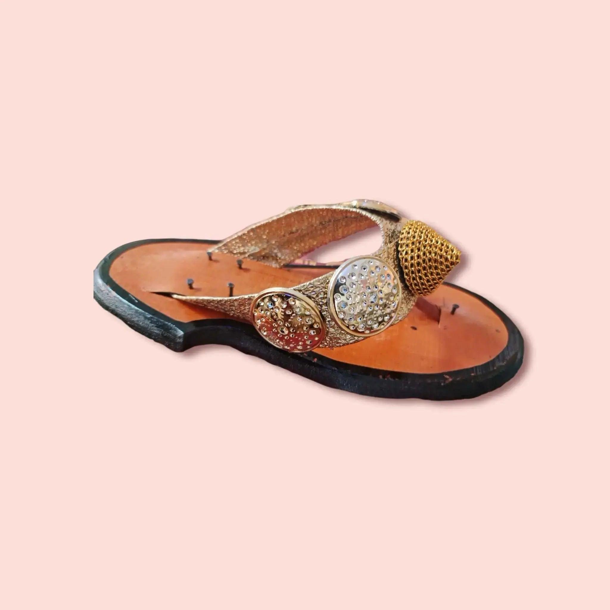 Traditional Ghanaian Royal Slippers (Ahenema) - Honesty Sales