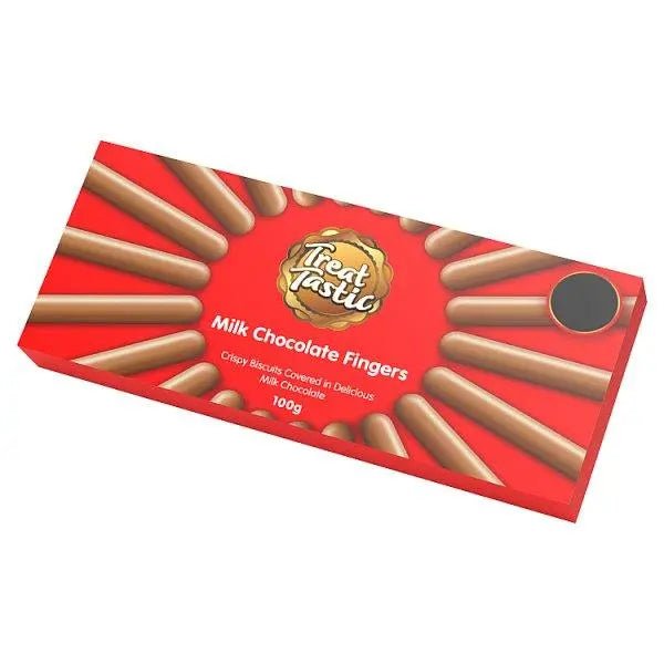 Treat Tastic Milk Chocolate Fingers 100g (Case of 24) - Honesty Sales