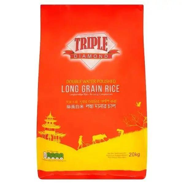 Triple Diamond Long Grain Rice 20kg - Honesty Sales