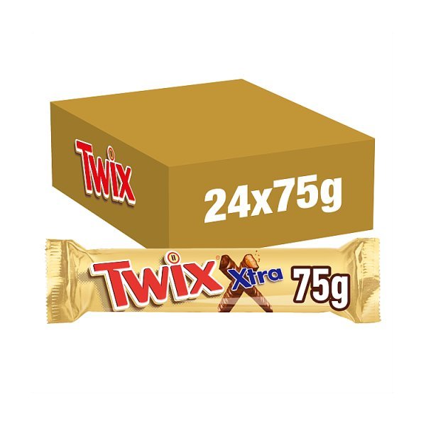 Twix Xtra Milk Chocolate Biscuit Twin Bars 75g (24 x 75G) - Honesty Sales