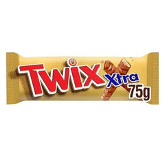 Twix Xtra Milk Chocolate Biscuit Twin Bars 75g (Case of 24) - Honesty Sales
