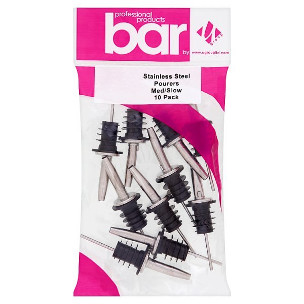 U Group Bar Professional Products Stainless Steel Pourers Medium / Slow 10 Pack - Honesty Sales