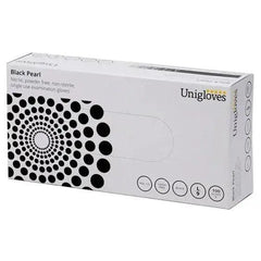 Unigloves 100 Black Pearl Nitrile Powder Free Gloves - Honesty Sales