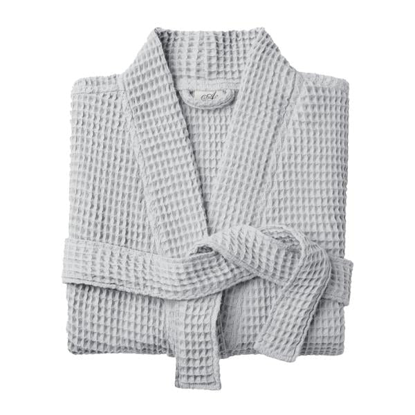 Unisex Lightweight Textured Waffle Robe L/XL - Grey - Honesty Sales
