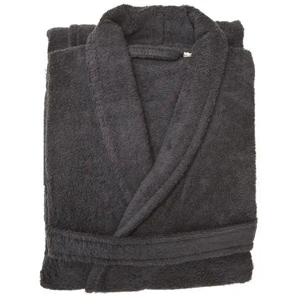 Unisex Shawl Bathrobe S/M Charcoal 2 Pack - Honesty Sales
