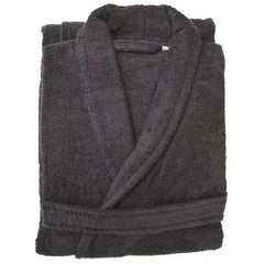 Unisex Shawl Bathrobe S/M Charcoal 2 Pack - Honesty Sales