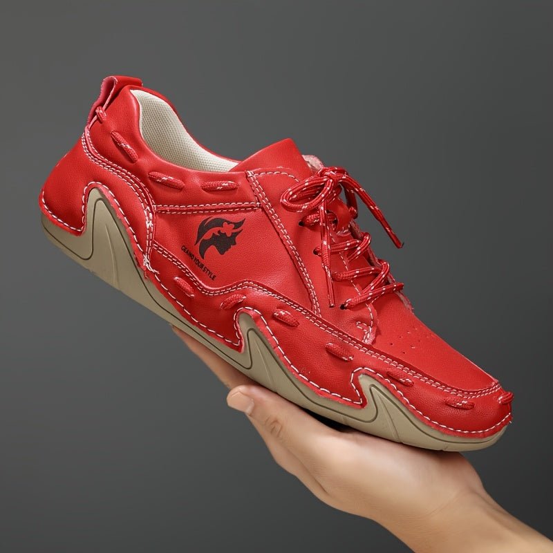 Unisex Vintage Casual Sports Shoes – Low - Top Lace - Up Sneakers, Microfiber Upper, Rubber Sole, Large Sizes, Multi - Color Options - Honesty Sales