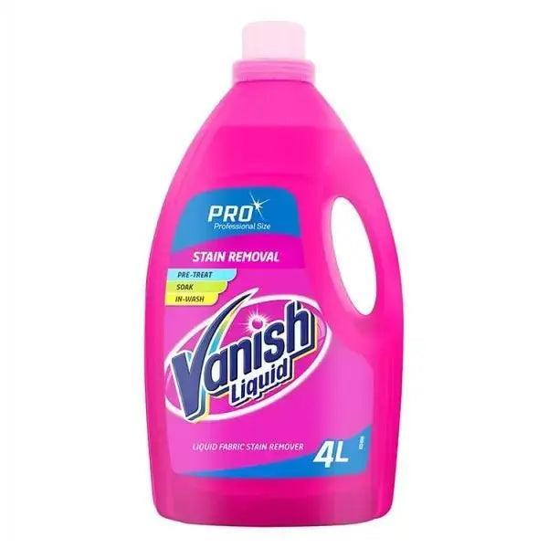 Vanish Professional Range Liquid Fabric Stain Remover 4L - Honesty Sales