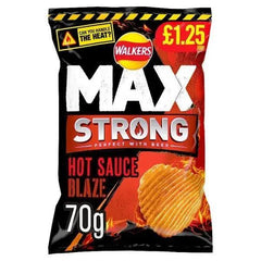 Walkers Max Strong Hot Sauce Blaze Crisps 70g (Case of 15) - Honesty Sales