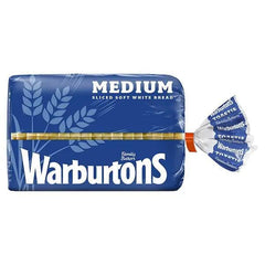 Warburtons Medium Sliced Soft White Bread 400g - Honesty Sales