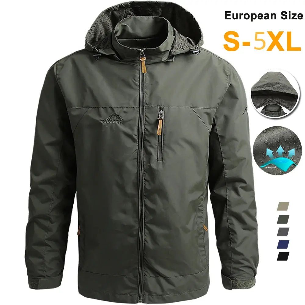 Waterproof Tactical Windbreaker Jacket – Lightweight Hooded Outdoor Gear (S - 5XL) - Honesty Sales