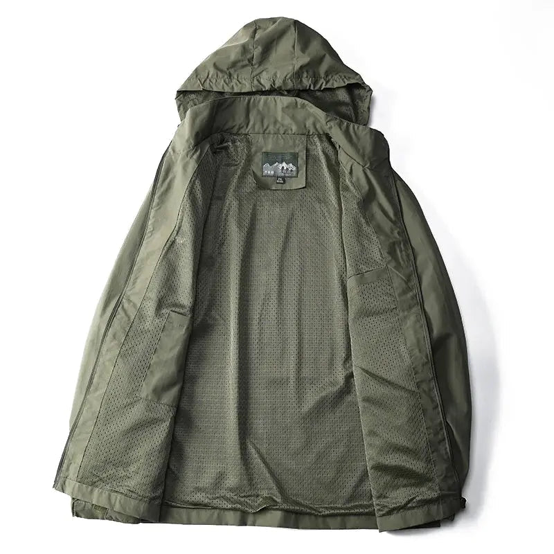 Waterproof Tactical Windbreaker Jacket – Lightweight Hooded Outdoor Gear (S - 5XL) - Honesty Sales