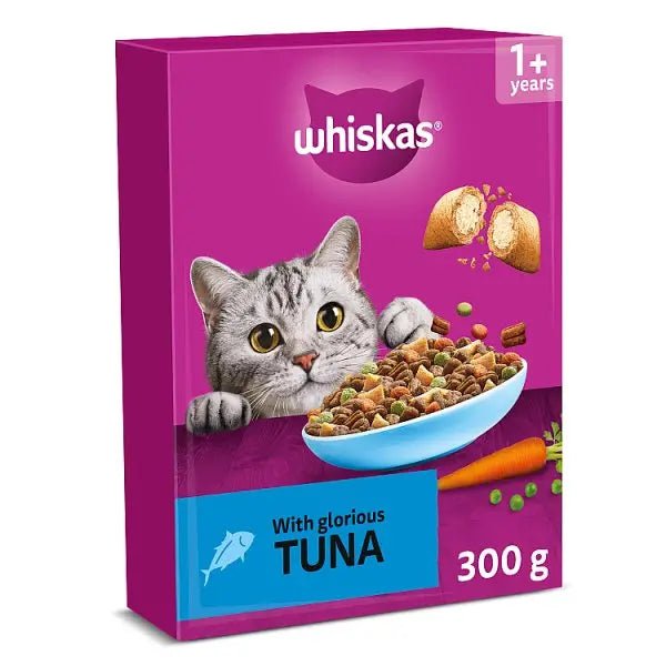 WHISKAS 1+ Dry TUNA Cat Food 300g (Case of 6) - Honesty Sales